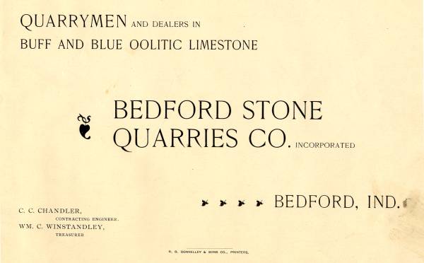 Title Page to Bedford Stone Quarries