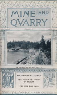 Cover of "Mine and Quarry Magazine, January 1913"