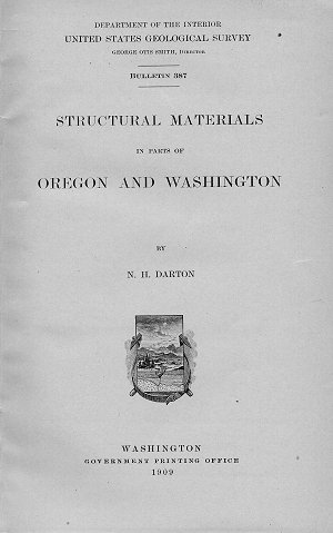 Structural Materials in Parts of Oregon and Washington - Title Page