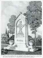 “The masterful fusion of Gothic, Celtic and Naturalistic details; the appealing beauty of the shrine-like tablet; the superb pen and ink technique of the renderings. These are qualities which here bespeak the genius of L. A. Whitehouse, the designer and the delineator.”  From “Granite Marble & Bronze,” April 1921, pp. 29-36.