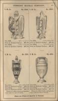 1889 Vermont Marble Company Price List: Rutland, Sutherland Falls, & Dark Marble, vases, pp. 409