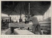 Machine surfacing granite at Bly Bros. stone yards, Los Angeles, California (circa 1906)