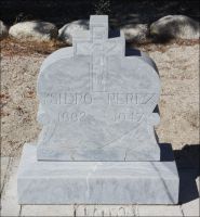 Grey dolomite cemetery stone, Mt. Whitney Cemetery, Lone Pine, CA