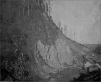 Jacoby Creek Rock Quarry, Bayside, California.&nbsp;Getting Rock for the Humboldt Bay Jetty (Humboldt State University Library, Special Collections)