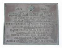 Plaque about the San Diego Mission, San Diego, CA