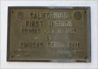Plaque about the San Diego Mission, San Diego, CA