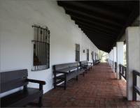Front corridor at the San Diego Mission, San Diego, CA