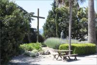 Statue of Soledad Mission Father, near Soledad, Monterey Co., CA