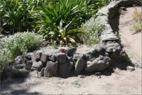 Rock wall in one of the Soledad Mission Gardens, near Soledad, Monterey Co., CA