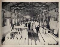 Interior of the work-shop of the Atlanta Marble Company, Ball Ground, Georgia (circa 1905)