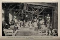 A section of the monument-cutting department of the Georgia Marble finishing works, Canton, Georgia (circa 1905)