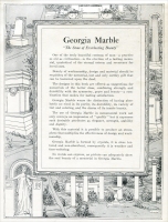 Title page from “Memorials in Georgia Marble – Eclipse Designs” Georgia Marble Company, Tate, Georgia – circa 1920.