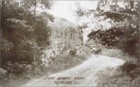 Stone Quarry near Abingdon, Illinois (postcard photograph; early 1900s)