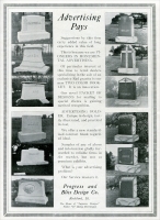 Progress and Bliss Design Company – Monumental Advertisement, Rockford, Illinois (from The Monumental News, May 1917, pp. 267