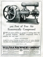 Sullivan Machinery Co. air compressor advertisement from Granite Marble & Bronze, October 1920, pp. 53
