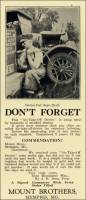Mount Brothers, Memphis, Missouri, April 1928 advertisement