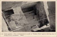 Plate IV - A. Ozora quarry. View underground in south or “Golden Vein” quarry (1941) (Missouri)