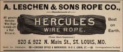 A. Leschen & Sons Rope Co., St. Louis, Missouri, Dec. 1895 advertisement.