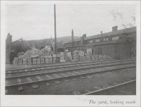 The Drew Daniels Granite Co. stoneyard, looking south, Waterbury, Vermont (circa 1910)