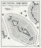 “Hope Cemetery – Barre, Vermont – Sketch showing typical new sections”  “Cemetery Successful in Beauty,” in The Monumental News, July 1929.