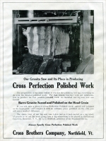Cross Brothers Company advertisement from Granite Marble & Bronze, December 1917, pp. 35