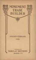 Front cover of the January-February issue of "Monument Trade Builder" published by Barclay Bros., Barre, Vermont