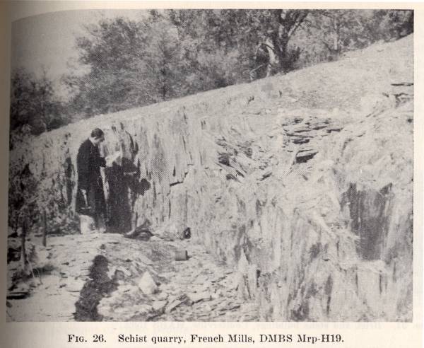 Schist Quarry at French Mills