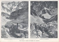 Railway leading to the foot of the quarries & Quarries at La Piastra ("Scientific American," 1902)