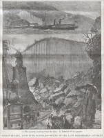 Picture of the quarry from "Disaster at The Crarae Quarries," Scotland, 1886