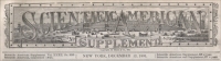 Banner from the December 12, 1891, issue of Scientific American Supplement, No. 832