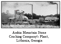 Arabia Mountain Stone Crushing Company's Plant, Lithonia, Georgia