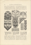 Diagrams of conventionalized grape design, acanthus leaf, & laurel designs, The Manual of Monumental Lettering, Monumental News, early 1900s