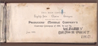 Title page of the Producers' Marble Co. Catalogs of 1886, '87, and '89 (Vermont)