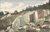 Raymond Granite Co. Quarry at Knowles, California (postcard photo)