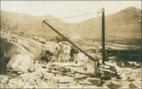 R. Johnson Granite Quarry, Porterville, Cal. (postcard photo)