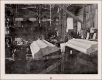 Showing cream-white fluted column segments on finishing tables. Gantt’s Quarry (Preliminary Report on The Crystalline and Other Marbles of Alabama, 1916)
