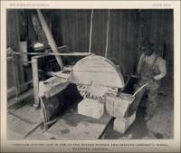 Circular cut saw in use at the Butler Marble & Granite Company’s Works, Marietta, Georgia (from Preliminary Report on the Marbles of Georgia, 1907) 