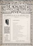 &ldquo;The Monument and Cemetery Review,&rdquo; Oct. 1926, List of Contents