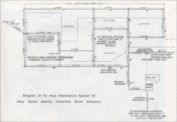 “Diagram of Air Pipe Distribution System for Gray Canon Quarry, Cleveland Stone Company”