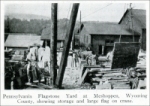 “Pennsylvania flagstone yard at Meshoppen, Wyoming County, showing storage and large flag on crane.” From “Pennsylvania Building Stones,” Part 1, in Stone, Feb. 1928