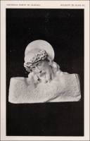 The “Head of Christ,” by G. Moretti, was the first notable piece of sculpture ever made in cream-white Alabama marble. (circa 1916)