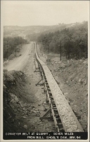 Conveyor Belt at Quarry, seven miles from Bull Shoal’s Dam, Ark. (postcard photograph, #94)