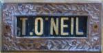Door Plaque of T. O'Neil Company