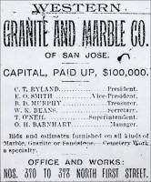Western Granite and Marble Co. Advertisement