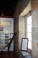 Sandstone walls - interior of Camel Barn 9 Museum, Benicia, CA