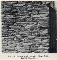 Schist wall (detail), Bear Valley