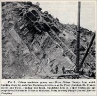 Colusa sandstone quarry near Sites, Colusa County
