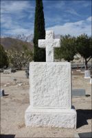 White dolomite cemetery stone, Mt. Whitney Cemetery, Lone Pine, CA 