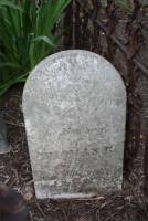Marble cemetery stone of Thomas R. Hill in the Santa Barbara Mission Cemetery, CA