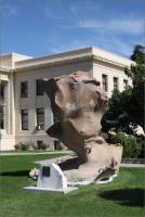 Volcanic Tufa Rock Memorial at the Inyo County Courthouse
